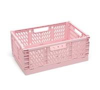 Kiokids | Caja de Almacenaje Plegable Rosa 30x30x12 | Apilable y Compacta | Organización Versátil y Material Duradero para Uso Diario