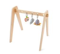 Kiokids | Gimnasio Infantil de Madera | Arco de Juegos para Bebés con Colgantes | Estimula la Coordinación, el Tacto y la Vista | Estructura Estable y Segura | Desde el Nacimiento | Diseño Nórdico