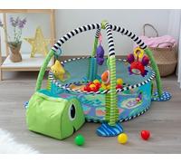 Kiokids Mantita De Actividades 2 En 1 Parque De Bolas Tortuga