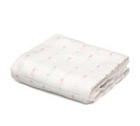 Kiokids - Muselina Estampado Rosa - 70% Bambú y 30% Algodón - Ultra Suave, Antibacteriana y Termoclimática, +0 Meses - Certificado OEKOTEX +0 Meses - 120x120cm