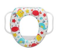 Kiokids - Reductor WC con Asas para Niños +12 Meses, Acolchado y Seguro, Fácil de Limpiar, Asas para Mayor Comodidad, Protector de Salpicaduras, Compatible con Inodoros Estándar (Océano con Asas)