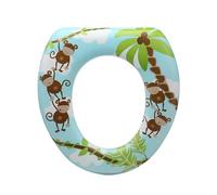 Kiokids - Reductor WC con Asas para Niños +12 Meses, Acolchado y Seguro, Fácil de Limpiar, Asas para Mayor Comodidad, Protector de Salpicaduras, Compatible con Inodoros Estándar (Monos)