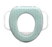 Kiokids | Reductor WC Salvia con Asas para Niños +12 Meses | Acolchado y Seguro | Fácil de Limpiar | Asas para Mayor Comodidad | Protector de Salpicaduras | Compatible con Inodoros Estándar