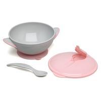 Kiokids Set Cuenco Y Cuchara Rosa 300ml