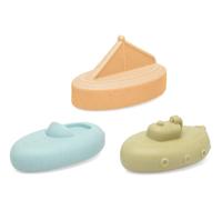Kiokids | Set de 3 Barquitos Antimoho para el Baño | Juguetes Herméticos para Bebés | Seguros y Divertidos | Fácil Agarre | Diseño Educativo | Ideales para Jugar Dentro y Fuera del Agua | +3 Meses