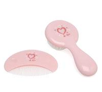 Kiokids Set Peine Y Cepillo Extra Suave En Nylon Rosa Para Bebé