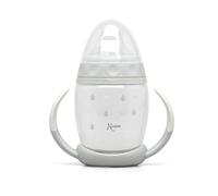 Kiokids | Taza de Aprendizaje Step 1 Gris para Bebés +6 Meses | Tetina de Silicona Suave | Sistema Anticólico | Apta Lavavajillas y Esterilizador | Ligera y Fácil de Usar