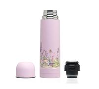 Kiokids | Termo para Líquidos 500 ml Lavanda | Antigoteo y Antiderrames | Acero Inoxidable con Doble Pared | Mantiene Frío 24h y Calor 12h | Cierre Hermético | Colección Petit Moments