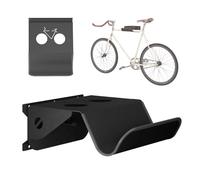 KION HOME® Soporte Bicicletas Pared Giratorio - Colgador con Gancho para Casco Bicicleta - Portabicicletas Horizontal - Acero Metal (Negro Mate)