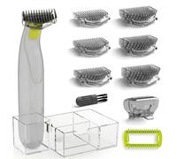 KIONCARE Guards Kit Plus para OneBlade, con peines guía de 1-6 mm (6 tamaños), peine corporal de repuesto y organizador acrílico