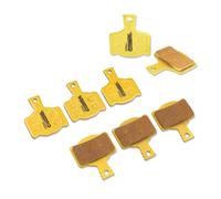 KiooS Pastillas de Freno de Disco de Bicicleta compatibles con Pinzas MT2 MT4 MT6 MT8, 4 Pares, Metal Dorado Pieza de Freno