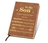 Kiopdse Gifts for Son from Mom and Dad - Christmas Birthday Father's Day Fathers Day Graduation Valentines Valentine's Inspiration Wedding Son Gifts,Brown Leather Journal Notebooks,Mens Journal