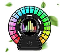 Kioriur Difusor de aire de coche con luz,Perfume de coche con luz, Lámpara de perfume difusor de coche, Luz LED de ritmo de desodorantes automotrices, aromaterapia de coche