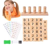 Kioriur Juguetes de Aprendizaje de números de Madera, Bloques de conteo matemático de Madera,Bloques de de Juego de conteo matemático | Juguetes matemáticos de conteo y manipulación