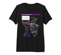 Kioto Japón Metro Train Railway - Souvenir Ruta Mapa Camiseta Premium