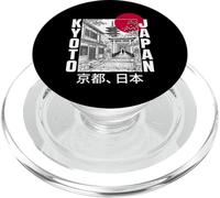 Kioto Japón Pagoda Torii Puerta Rojo Sol Bosquejo Retro PopSockets PopGrip para MagSafe