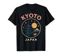 Kioto Japón Retro Pagoda Templo Sakura Viajes Japonés Camiseta