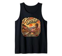 Kioto Japón Viaje Templo Japonés Vintage Vacaciones Kioto Camiseta sin Mangas