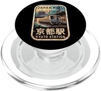 Kioto Station Japón Pagoda Retro Vintage Tren Kanji Diseño PopSockets PopGrip para MagSafe