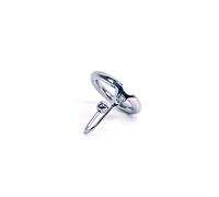 Kiotos Anillo de acero plug uretral con circonita 30mm 30 g
