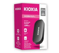 KIOXIA EXCERIA Plus G2 portátil de 2 TB / hasta 1050 MB/s de lectura de 1000 MB/s de escritura, pruebas de caída MIL-STD, cifrado 256 AES, fotógrafos, creadores de contenido y juegos, smartphone, SSD