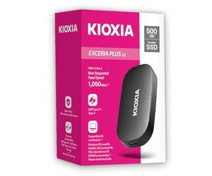 KIOXIA EXCERIA PLUS G2 SSD portátil - Unidad externa de 512G, USB 3.2 Gen 2, hasta 1050 MB/s de lectura y 1000 MB/s de escritura, compatible con Windows, macOS, iOS, Android, PS5, Xbox Series X/S