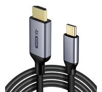 Kioylmo Cable USB C a HDMI 4K @ 60Hz, Cable USB C HDMI de 2 m, Adaptador, Cable Tipo C para Thunderbolt 4/3, iPhone 16/15 Plus/Pro/Pro Max, MacBook Pro/Air, iPad Pro/Air, iMac,Galaxy S23/S22/S21