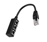 Kioylmo Ethernet Splitter 1 Macho a 3 Hembras, Conector de Red Triple | Duplicador RJ45, Adaptador de Conector RJ45 Compatible con Cat5/5e/6/7, para Router, TV, ADSL, WiFi, Switch, Oficina y Hogar