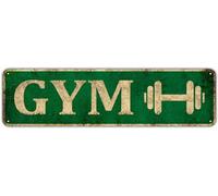 KIOZIY Letrero de lata de gimnasio, letreros de levantamiento de pesas para decoración de póster de hombre de gimnasio en casa, carteles de metal para levantamiento de pesas, arte para el hogar para