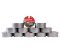 kip 12 rollos de cinta adhesiva de piedra 224-47 - Cinta de tela impermeable de polietileno para yeso y piedra - Cinta blindada para uso interior y exterior - 48 mm x 50 m