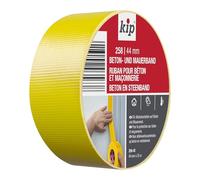 Kip Cinta de hormigón y mampostería 258-43 - Cinta textil para uso en exteriores exigente - Amarilla 44 mm x 50 m
