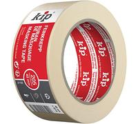 Kip MASKING-TEC crepé fino - Cinta crepé 48 mm x 50 m - Cinta adhesiva impregnada para interiores - Bellos bordes de color - Alta fuerza adhesiva - Resistente al desgarro y flexible