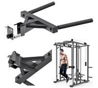 Kipika Accesorio de barra de inmersión Power Rack de 2 x 2, estación de inmersión de acero reforzado en forma de Y para estante de sentadillas con agujeros de 0.63 pulgadas o 1 pulgada, agarre de