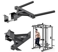 Kipika Accesorio de barra de inmersión Power Rack de 3 x 3, estación de inmersión de acero reforzado en forma de Y para estante de sentadillas con agujeros de 0.63 pulgadas o 1 pulgada, agarre de