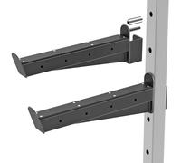 Kipika Brazos de seguridad para Power Racks de 2" x 2" con orificios de 5/8" o 1" - Pestillos de seguridad de alta resistencia con almohadilla de goma-Juego de 2