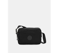 Kipling Bandolera de mujer Kipling Abanu M de nylon liso en negro con cremalleras. Negro Variante única