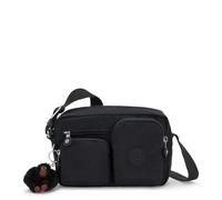 Kipling Bolso cruzado Albena para mujer, Negro Tonal, 8.75''L x 6''H x 3.5''D
