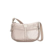 Kipling Bolso cruzado Izellah para mujer (paquete de 1), Brillo metálico, 12.25" L X 9.25" H X 5" D, Bolso bandolera Izellah