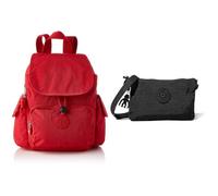Kipling City Pack Mini, Mochilas para Mujer, Red Rouge (Multicolor), Talla única Creativity Xb, Crossbody para Mujer, Color Negro, 2.5x14x20.5 cm (LxWxH)