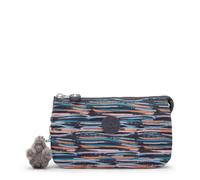Kipling Creativity L Estuche, Estuche Organizador Grande Ligero con Cierre de Cremallera & Compartimentos Múltiples, Versátil Bolsa de Cosméticos & Accesorios de Viaje Diaria - Mineral Stripes
