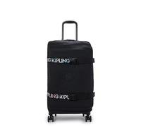 Kipling Equipaje de mano pequeño espontáneo con ruedas, Black Noir Plus, 14.25''L x 26''H x 9.5''D, Kipling Mano de mano Spontaneous M para mujer