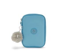 Kipling Estuche azul para 100 bolígrafos para mujer, Aqua Tides Metallic, M, Casual