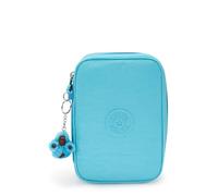 Kipling Estuche impreso para 100 bolígrafos para mujer, organiza accesorios, suministros de arte, maquillaje, organizador de viaje, Funky Turq Bl, 8.25''L x 6''H x 2''D