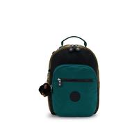 KIPLING Mochila 'Seoul S' brocado / verde oscuro / negro One Size EUR
