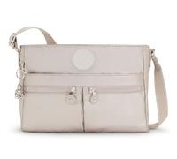Kipling New Angie Bandolera Pequeña, Metallic Glow (Plata)