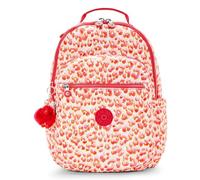 Kipling Seoul Mochila Grande, Latin Cheetah (Rojo)