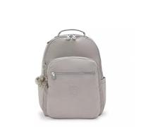 Kipling Seoul - Mochila para laptop de 15 pulgadas para mujer, duradera, espaciosa con correas acolchadas para el hombro, mochila escolar (paquete de 1), Gris Gris, L, Seoul - Mochila para portátil de