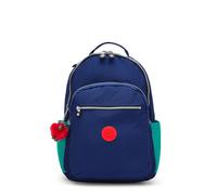 Kipling Seoul - Mochila para portátil de 27 litros, para portátil de 15 Pulgadas, Nailon Impermeable, Ligera, para Viajes y Escuela, con Bolsillos organizadores, Correas cómodas, Color Azul