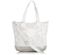 Kipling Shopper Combo - Bolso de Tela de Material sintético para Mujer Blanco Weiß (Tropic White TF) 40x37x11 cm (B x H x T)
