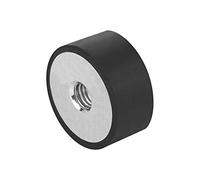 KIPP - Bedienteile | Normelemente - Piezas de control, Elementos estándar K0573.03003055.20 K0573 Tampón de goma, Negro, 30 mm